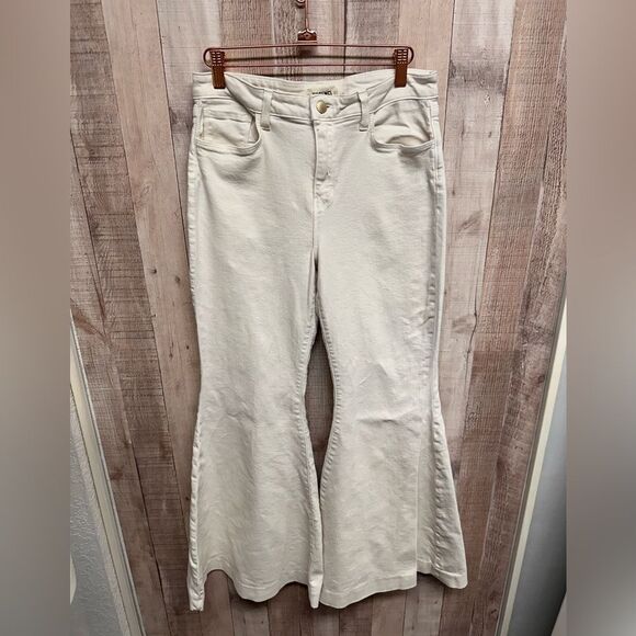 L’ AGENCE  Lorde Super high rise flare vintage white jeans - Picture 3 of 14